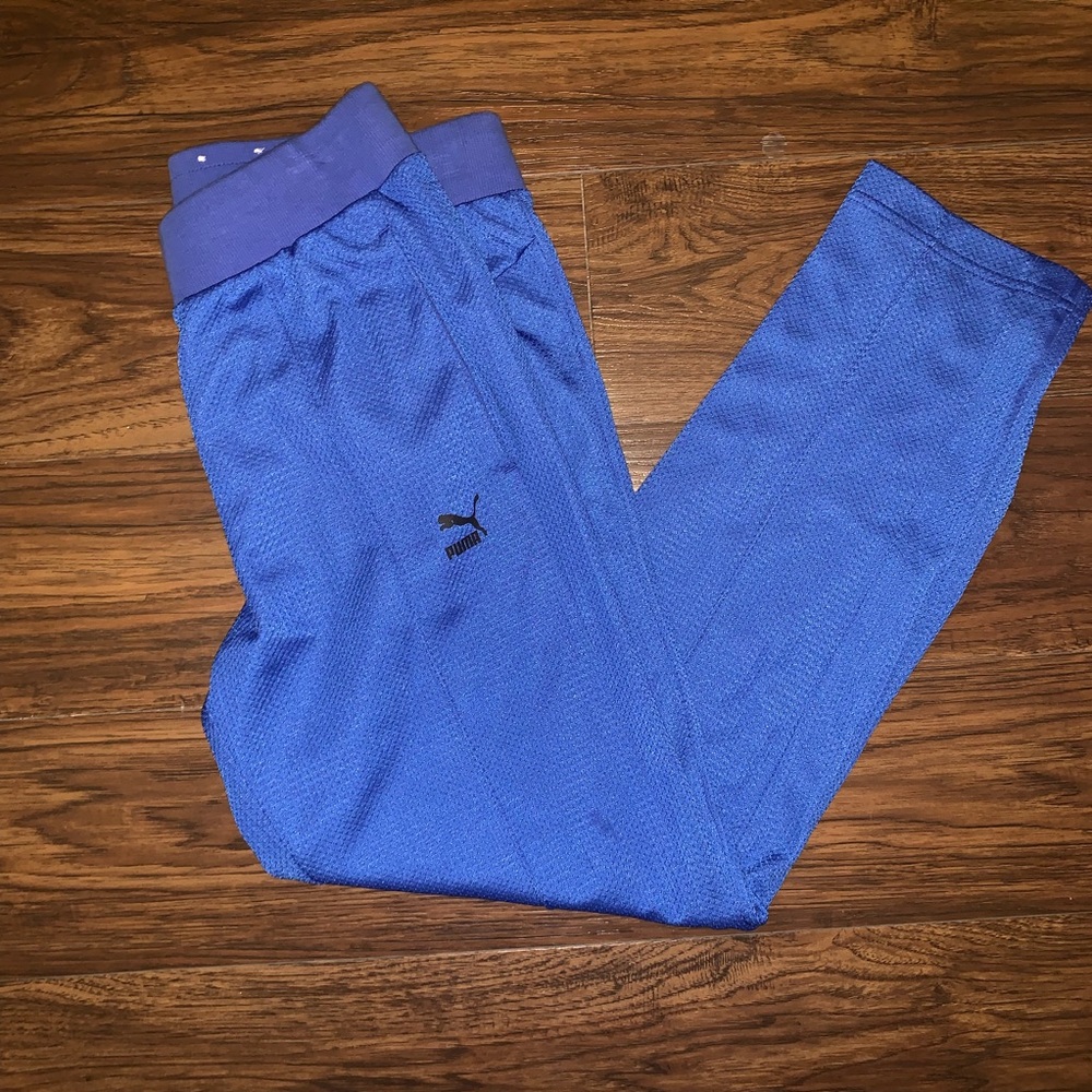 PUMA Women's Blue Athletic Joggers Pants sweats